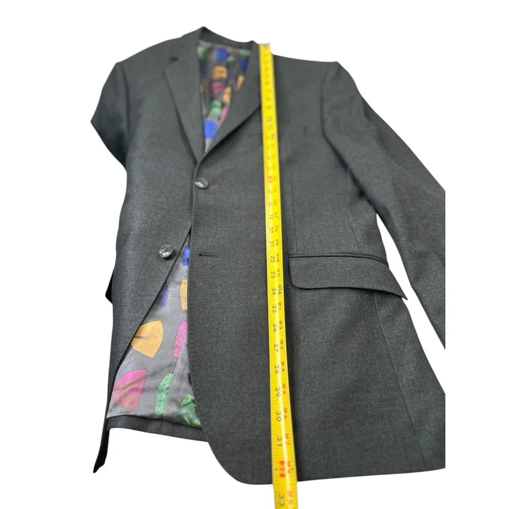 Ted Baker Endurance STALJAK Gray Wool Cashmere Blazer Jacket 42R